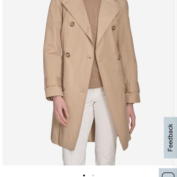 Cole Haan Signature Hooded Trench Coat in Khaki - Picture 8 of 9
